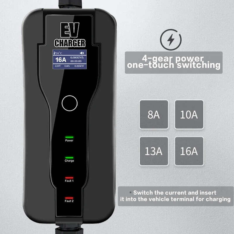 11KW 16A Portable EV Charger T - Type 2 Portable Ev Charger 11Kw Cee recension och pris