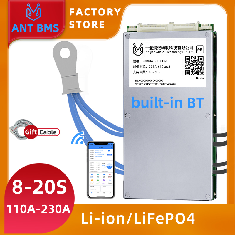 ANT Smart Balance BMS 8S-20S   - Smart Bms 24S 200A Bluetooth Lifepo4 recension och pris
